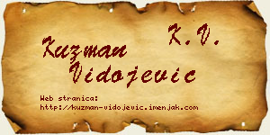 Kuzman Vidojević vizit kartica